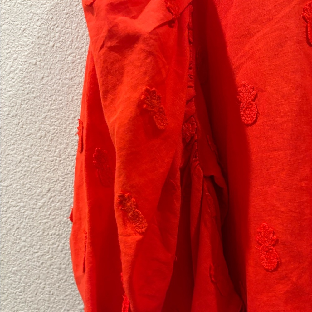FARM Rio Vibrant Red Blouse - Picture 4 of 10